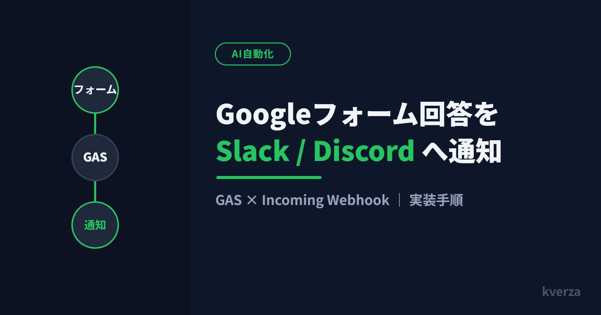GASでGoogleフォーム回答をSlackとDiscordへ通知する実装手順のアイキャッチ